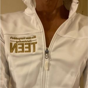 Athletic High Collar White Jacket